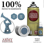 The Army Painter Colour Primer Wolf Grey, 400 mL Acrylic Spray Primer, Spray Paint Basecoat for Miniature Priming, Tabletop Roleplaying, Boardgames, and Wargames Miniature Modelling