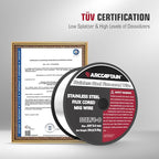 ARCCAPTAIN Stainless Steel Flux Cored Wire E308LFC-O .035-Diameter MIG Welding Wire Stainless Steel Wire with Low Splatter Compatible With Lincoln Miller Forney Harbor MIG Welder 2-Pound