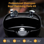 Salon Shampoo Bowl Faucet Vacuum Breaker Kit Spa Beauty Salon Shampoo Bowl Sink Hair Salon Bath Accessories Bathroom Hot Cold Faucet Spray Hose Replacement Set for Backwash Barber Chair