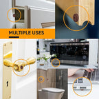 128 Self Adhesive Cabinet Door Bumpers – Sticky Brown Silicone Rubber Pads for Furniture Drawers, Kitchen Cabinets, Decor, Wall Protection – Vellax