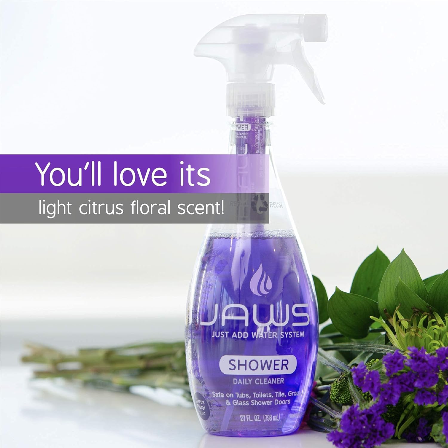 JAWS Daily Shower Cleaner Refill Pack. Includes 2 Refill Pods. Refillable Cleaning Supplies.