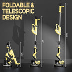 Drywall Sander, 2025 Upgraded 8-Amp Popcorn Ceiling Removal Tool with 7 Variable Speed 800-1800RPM, Drywall Sander with Vacuum Dust Collector with Extendable Handle, LED Light, 12pcs Sanding Discs