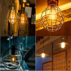 LUXON Edison Bulbs 60 watt,ST64 Incandescent Light Bulb, Antique Vintage Style,Dimmable Amber Glass 2000K Warm E26 Base,for Wall Sconce Retro Fixture (Pack of 6)
