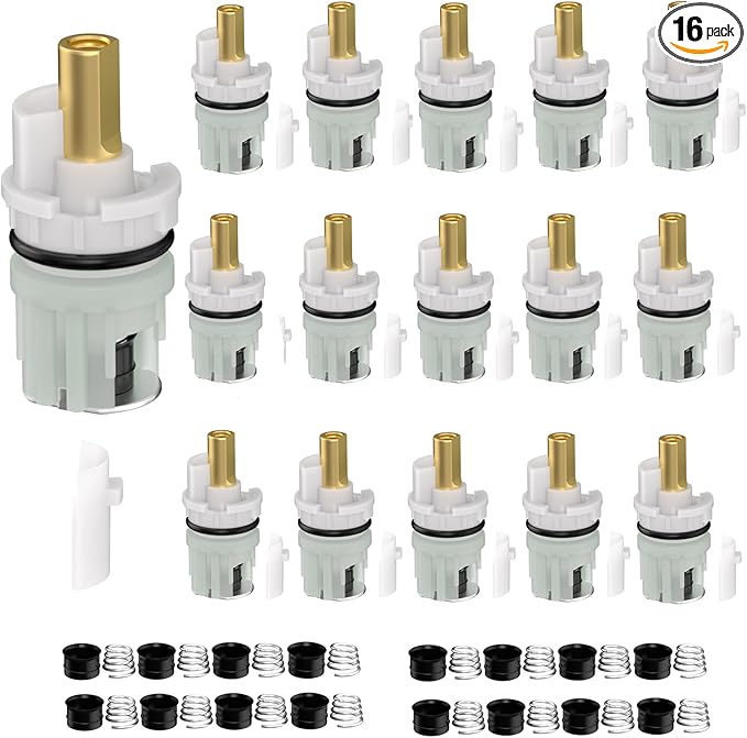 RP25513 Faucet Stem Replacement for Delta two handle Faucet Repair Kit Includes RP24096 Cartridge RP4993 Seat and Spring RP24097 Turn stop1/4, 16 pack