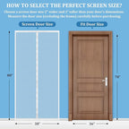 Magnetic Screen Door - Self Sealing, Heavy Duty, Hands Free Mesh Partition Keeps Bugs Out Let Breeze in- Pet and Kid Friendly - Keep Open Feature (White, Fit Door Size 36 x 78 Inch)