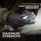 Black Nitrile Gloves Disposable Latex Free & Powder Free, 4 Mil Rubber Glove, Cleaning, Cooking, Mechanic(XS-XXL)