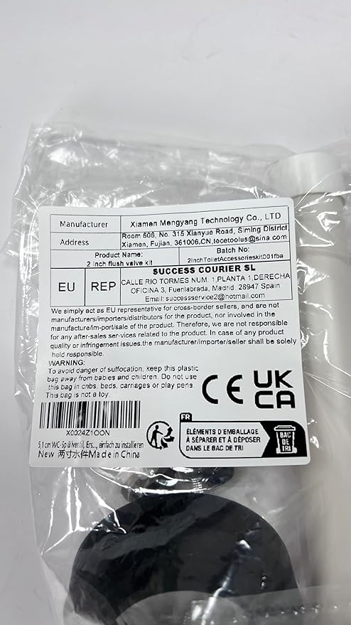 2-Inch Toilet Flush Valve Replacement 2-piece Toilet Tank Parts with Gasket and Bolts Fit for Kohler/American Standard, Easy to Install