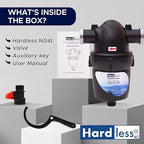 Hardless NG4 Whole House Water Filter - Salt-Free Softening Device - Reduces Limescale, Sediment & More - Compact, Easy to Install - Comes w/ 1" Inlet/Outlet- Filtration System for Hard Water