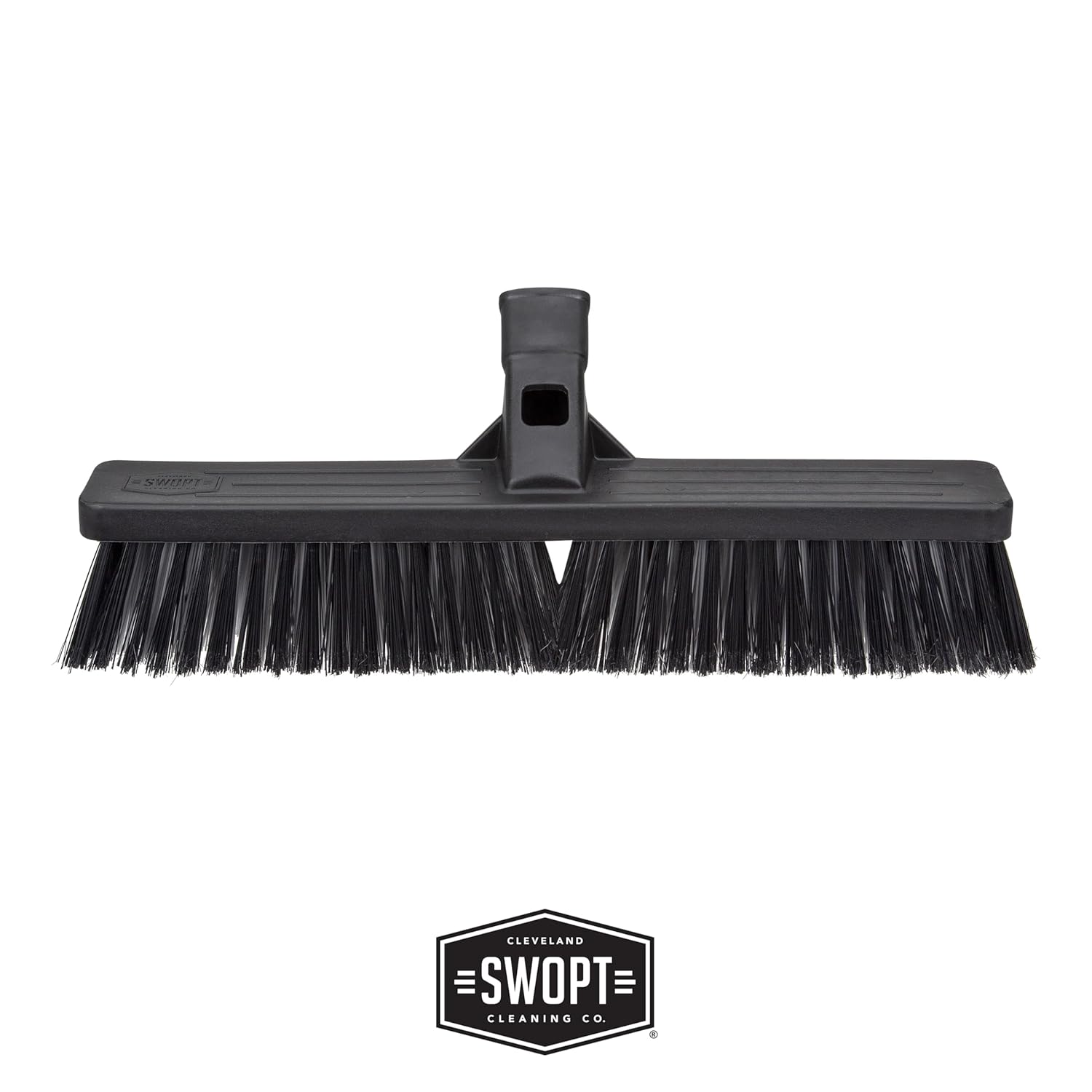 SWOPT 18” Standard Multi-Surface Push Broom Head — Indoor and Outdoor Push Broom — Cleaning Head Interchangeable with All SWOPT Cleaning Products for More Efficient Cleaning and Storage