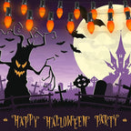 Abeja 25 Pack C7 Halloween Replacement Light Bulbs, Orange Ceramic Christmas Lights C7/E12 Candelabra Bulb for Indoor Outdoor Christmas Halloween String Light Bulbs Replacement, 5W