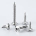 (100 pcs)#8×2" Phillips Truss Head Wood Screws Stainless Steel 410 Quick Metal Self Tapping
