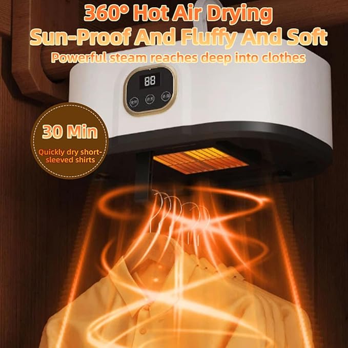 Portable Foldable Mini Dryer for Clothes, Small & Compact Clothes Dryer, Hanging Laundry Dryers with Adjustable Timer, for Apartment, Rv, Travel