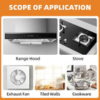 Jocecury 500ml Powerful Kitchen Degreaser Foam Spray – Multipurpose Grease Remover for Pots, Pans, Countertops & Appliances with 2-in-1 No-Rinse Dual Spray Nozzle (Lemon)