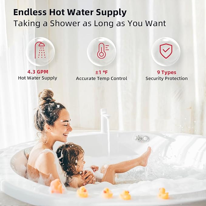 Propane Gas Tankless Water Heater, MIZUDO Up to 4.3 GPM, 100,000 BTU, CSA Certified, Indoor Installation Instant Hot Water Heater