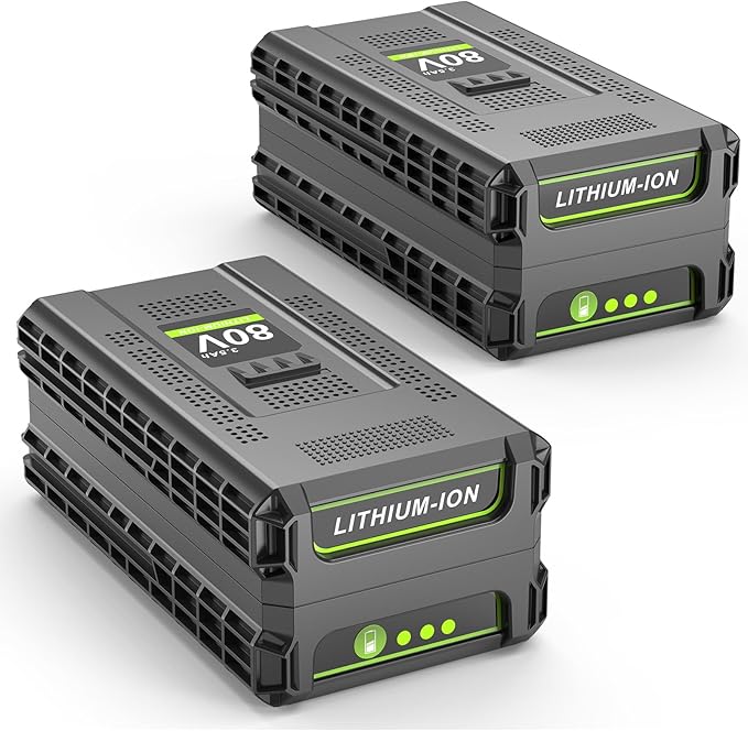 2 Packs 80V 3.5Ah Lithium Battery Replace for Greenworks 80V Battery GBA80400 GBA80250 GBA80200, 3500mAh High Capacity, Fit for Greenworks 80 Volt Power Tools PW80L420 TL80L00 LMB407