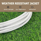 Indoor Outdoor Extension Cord 25 FT Waterproof, 16/3 Gauge Heavy Duty White Extension Cords, 13A 1625W SJTW Extension Cord with 3 Prong Grounded Plug, Great for Tools, Lights, UL Listed.