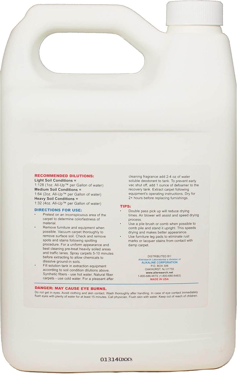 Allersearch All-Up Concentrated Anti-Allergen Carpet Spot Spray 1 Gallon (128 Oz)