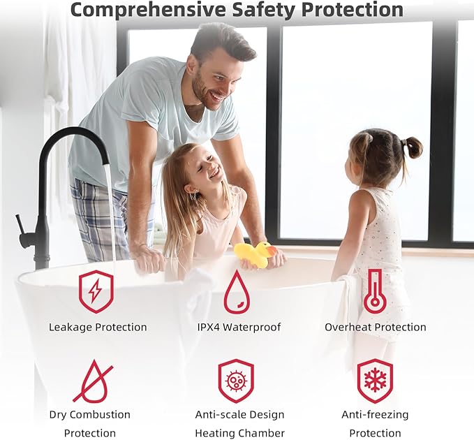 Tankless Water Heater Propane, MIZUDO Indoor Installation Max 5.1 GPM 120,000 BTU On Demand Hot Water Heater, CSA Certified Constant Temp High Power for 2-3 Fixtures Big Family or Business, Gen 2