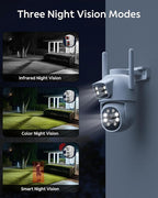 4MP Dual Lens Home Security Camera System Wireless, Security Cameras Wireless Outdoor 24/7 Record, Auto Tracking, 5G & 2.4G WiFi, Night Vision, 2-Way Audio, 360° PTZ, 10CH 4K NVR 500GB No Subscription