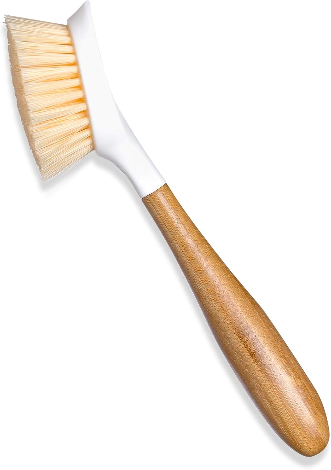 Full Circle Be Good-Kitchen Dish Brush With Bamboo Handle, White