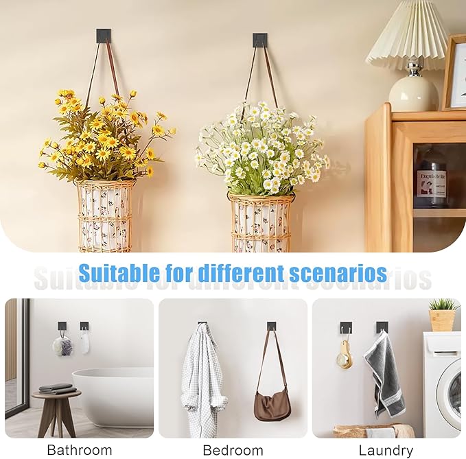 TURS 10-Piece Bathroom Hardware Accessories Set Matte Black Towel Bar Holder Set SUS304 Stainless Steel Towel Racks for Bathroom Wall Mounted, 23.6-Inch