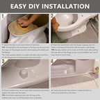 Wax Ring & Brass Bolts for Toilet Bowls Reinforced with Polyethylene Flange, Toilet Bowl Wax Gasket Seal for Floor Outlet Toilets New Install or Re-seat, Fits 3-inch or 4-inch Waste Lines