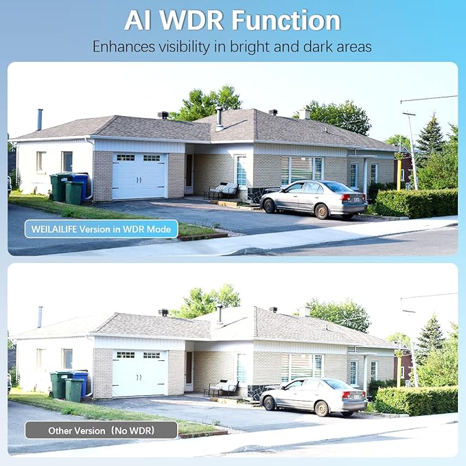 【Flashing LEDs Visual Alert】 Outdoor Wired Security Camera System, Home Video Surveillance Systems, CCTV Cameras System