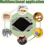 Small Tool Bag,Close Top Wide Mouth Tool Organizer Bag,Large Capacity Tool Bags for Men,Canvas Tool Storage Bag for Storage Handbag for Screwdrivers,Wrench,Pliers Hand Tools (Gray, 18 Inch)