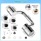 1080° Rotating Faucet Extender,Universal Sink Faucet 1440° Rotatable Faucet Aerator Extension,U Shaped Faucet Extender for Toddlers 2 Modes Adjustable,Rotatable Faucet Aerator For Kitchens & Bathrooms