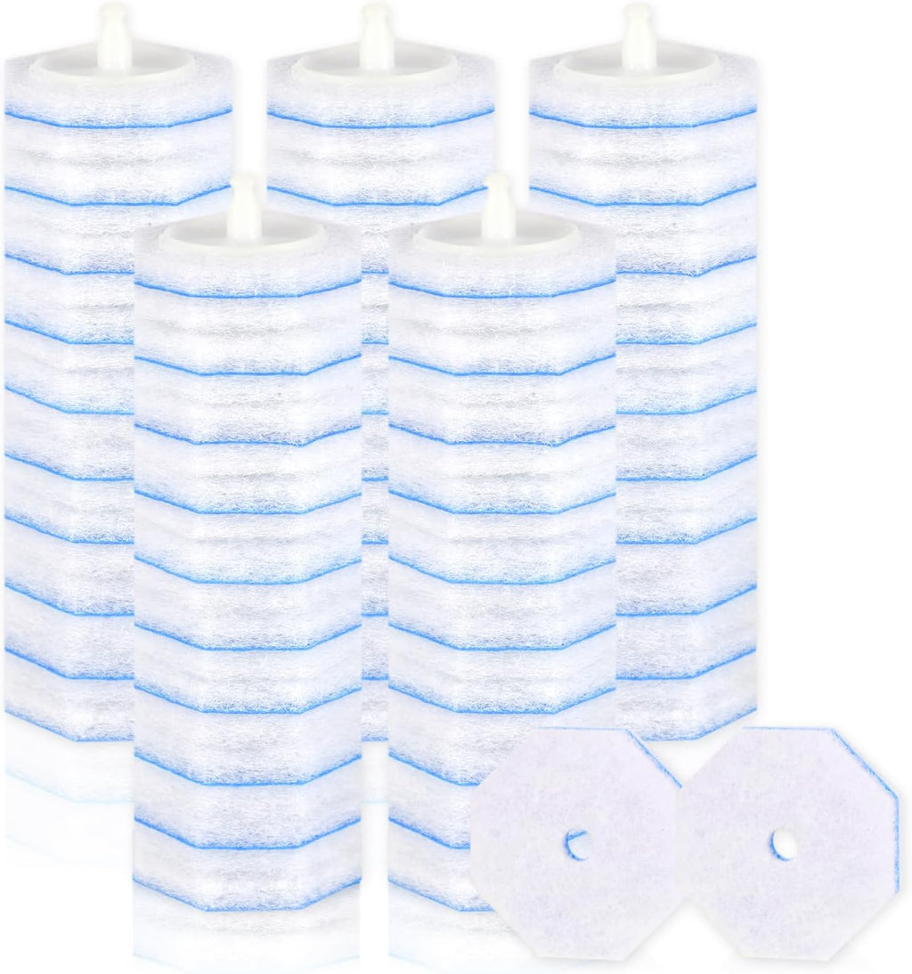 50 Count Disposable Toilet Wand Refills for Toilet Wand, 5X Cleaning Power Scrubber Refill, Bathroom Cleaning Supplies, No Falling Apart, Fresh Fragrance