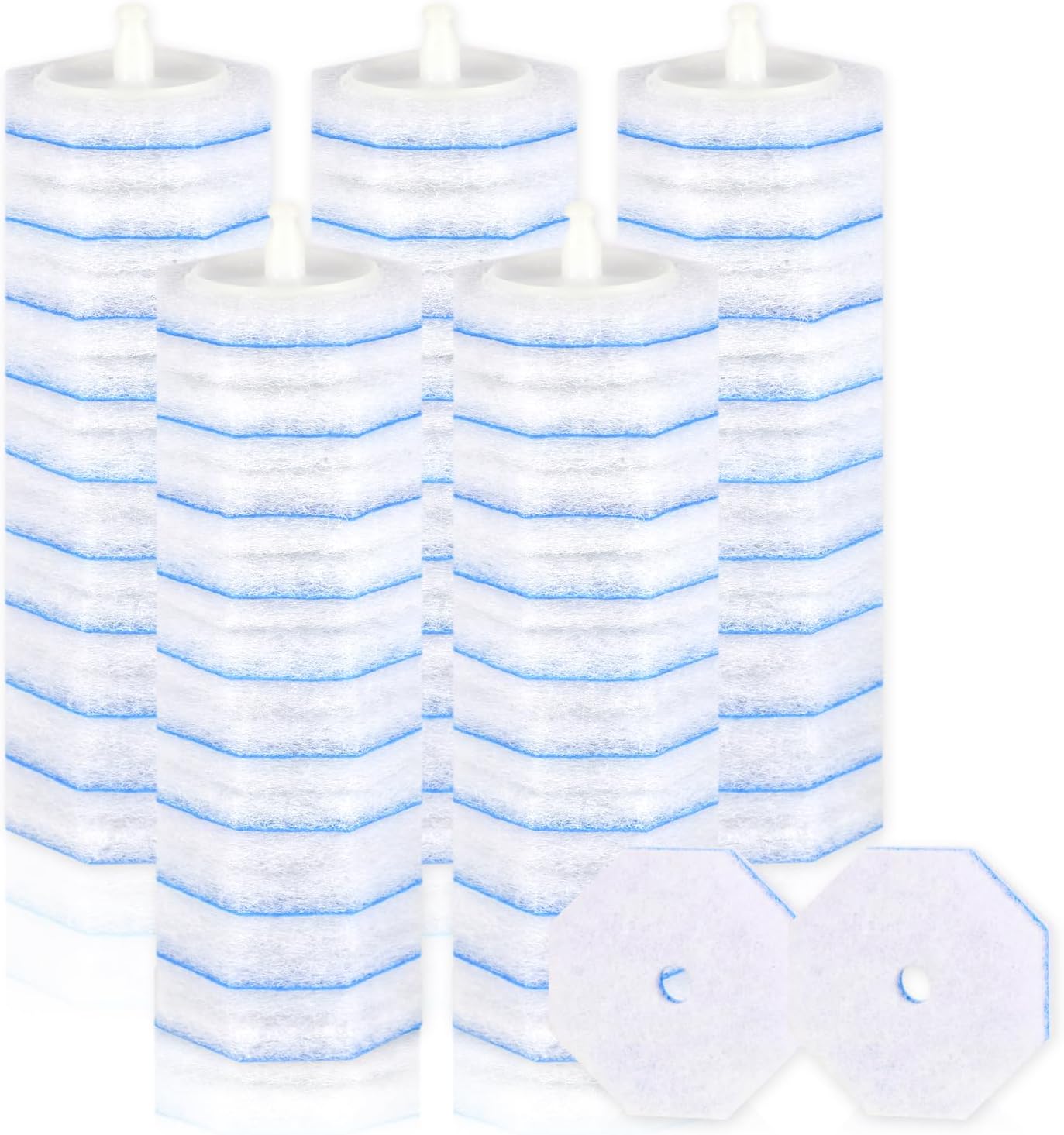 50 Count Disposable Toilet Wand Refills for Toilet Wand, 5X Cleaning Power Scrubber Refill, Bathroom Cleaning Supplies, No Falling Apart, Fresh Fragrance