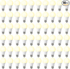 60 Pack LED Bulbs, A19 60W Equivalent, 800 Lumens, 2700K Soft White, 8W Non-Dimmable Light Bulbs for Home & Office, 15000hours