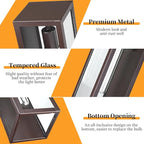 Brown Large Exterior Lighting Fixtures 2Pack, 16'' Waterproof Front Porch Lights Outdoor Wall Sconces, Outdoor Garage Lighting Fixtures Wall Mount for House Coach Carriage Lights Exterior