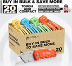 Box Cutter, 20-Pack Tough Folding Box Cutter Bulk for Heavy Duty Purpose, Razor Sharp Utility Knife Bulk, with Extra 50-Piece Blades, Can cut Drywall, Sheet Plastic, Linoleum, Boxes, Rope