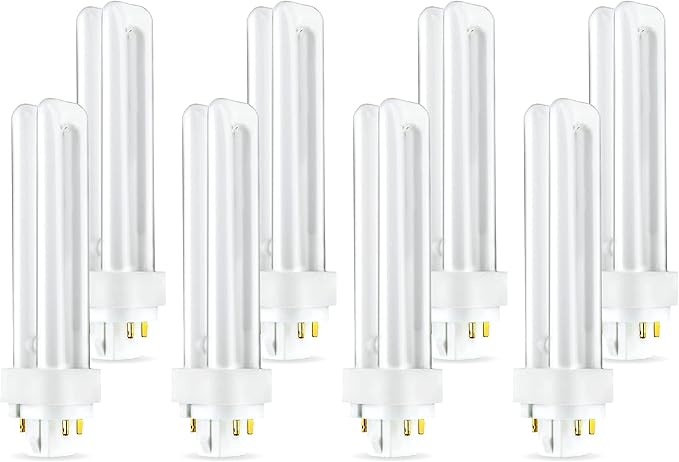 (8 Pack) PLC-18W 827, 4 Pin G24q-2, 18 Watt Double Tube, Compact Fluorescent Light Bulb, Replaces Sylvania 20683 and Philips 38329-9 - PL-C 18W/827/4P/ALTO