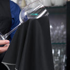 VitalCozy 6 Pcs Wine Glass Polishing Cloths Large Microfiber Cleaning Cloths 25 x 20 Inch Lintless Towels for Drying Wine Glasses Cleaning Window Stemware Dishes Glassware (Black, Gray)