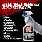 30 SECONDS Pro Mold and Mildew Stain Remover | Scrub Free | Brighter Results Instantly | Ready To Use Refill | 128 fl. oz. (2 PACK)