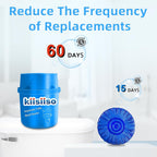 KIISIISO Toilet Bowl Cleaners 6 Bottles, Automatic Long-Lasting Toilet Bowl Cleaner Tablets in Bottle,for About 6 Months' Supply, Blue