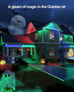 ASAHOM AI Permanent Outdoor Lights S107C, 150FT with 108 RGBCW LED Lights and Dual Output, 30,000 Lighting Effect Combination, IP67 Waterproof for House Halloween Christmas and Daily Decoration, White