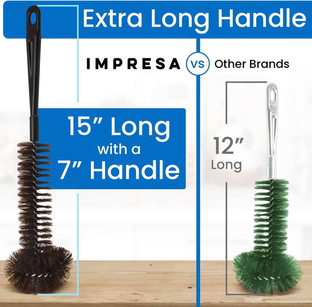 Impresa [2 Pack] Garbage Disposal Cleaner Brush with Extra Long Handle to Keep Your Drain Spotless - Disposal Cleaner and Deodorizer - Disposer Cleaner Drain Brush - Garbage Disposal Brush