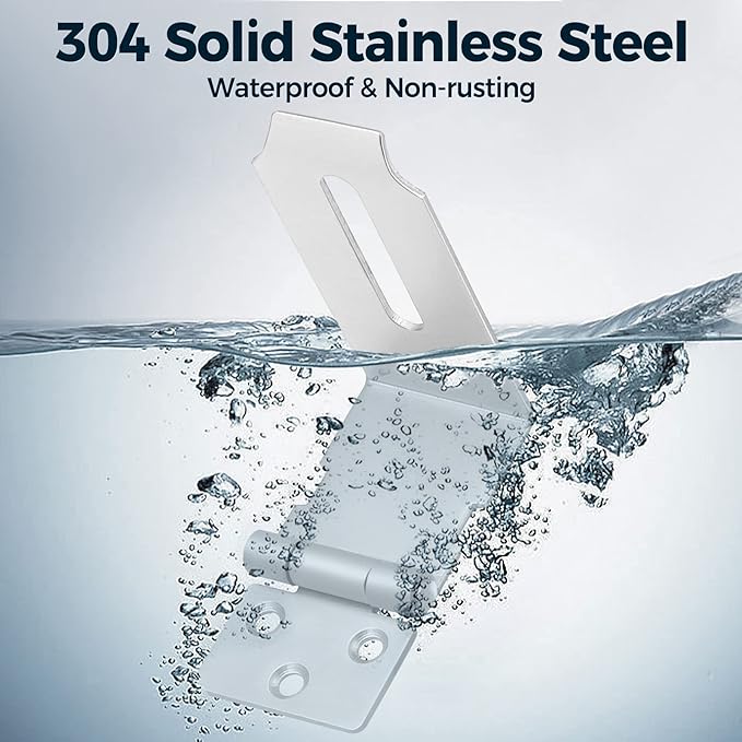 Hasp Latch 3 Pack, 90 Degree Solid 304 Stainless Steel File Cabinet Lock Desk Drawer Lock, Safe Security Padlock Latch Hasp Lock for Personal Privacy