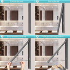 Retractable Clothes Drying Rack,Space Saver Wall Mounted Folding Hanger for Laundry Room, Closet Storage Organization, Easy Installation Aluminium Never Rust Dryer 1pcs