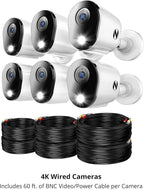 Night Owl 2-Way Audio 12 Channel DVR Video Home Security Camera System with (6) Wired 4K HD Indoor/Outdoor Deterrence Cameras and 2TB Hard Drive (Add up to 4 Wi-Fi Cameras) (6 Camera)