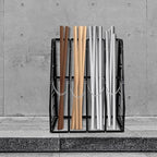 Vertical Bar Rack 1500 LB Capacity, 4 Bays Storage Rack 47" W x 24" D x 60" H, Long Parts Metal Rack, Lumber Storage Rack for Garage Storage, Black