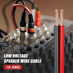 18Gauge 50FT Electrical Wire Cable Flexible Wire Extension Cord 18AWG Copper Clad Aluminum Copper Wire 2 Conductors Red Black Parallel Wire line Hookup LED Lighting Strips 12V/24V DC Cable