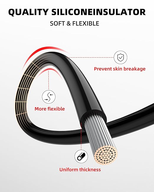 NAOEVO 16 Gauge Wire 120ft, 16 AWG Wire 6 Colors 20ft Each Spool, Flexible Silicone Tinned Copper Electrical Cable, Wiring kit for Breadboard/Automotive/DIY/Battery, 200℃