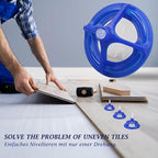 1/8'' Tile Leveling System with Rubber Mallet, 300 Pcs Tile Leveler Spacers Baseplates and 100 Pcs Reusable Caps, Tile Spacers Clips Kit for Professional Tile/Stone/Wall/Floor Installation