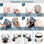 Reusable Half Face and Full Face Gas Mask with Activated Carbon Filter Against Organic Vapor/Dust/Chemical