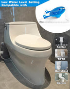 Universal Toilet Flapper Replacement Kit 2 Inch - 2 Pack High Water Level Setting & Low Water Level Setting Two Types - Compatible with American Standard Kohler Toto Gerber Toilet Stopper Water Saving