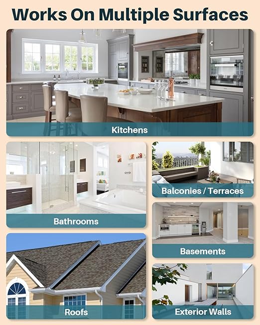 Transparent Waterproof Sealant,17oz Clear Transparent Waterproof Coating,Liquid Invisible Water Proof Agent for Roofs Walls,Garden,Bathroom,Kitchen Indoor & Outdoor Water Proof Sealant